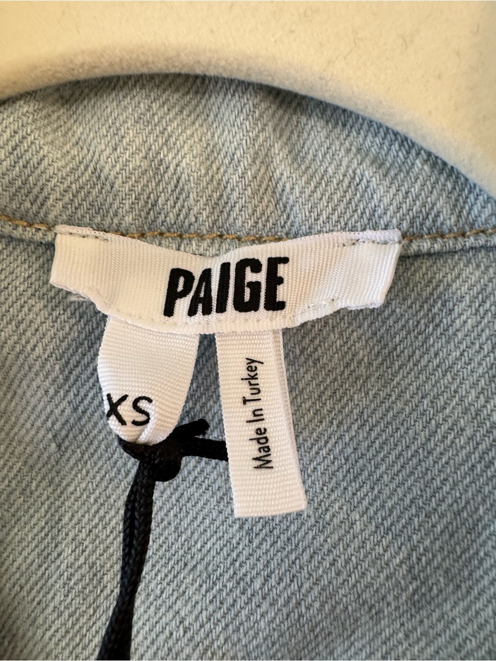 PAIGE Natalia Cropped Denim Shacket Windward Light Wash Jacket XS NWT - Picture 9 of 16
